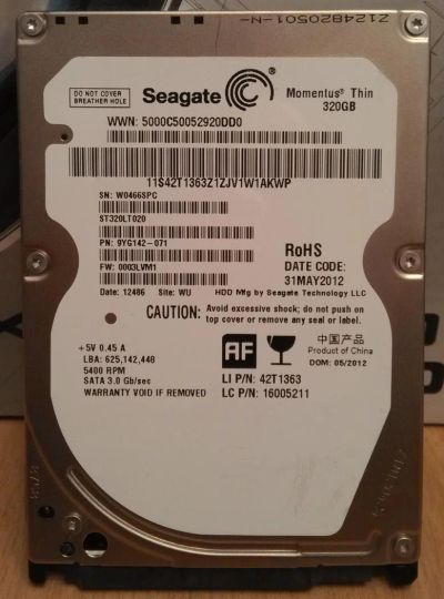 Лот: 7236691. Фото: 1. Жесткий диск 320 Gb SATA-II 300... Жёсткие диски (HDD)
