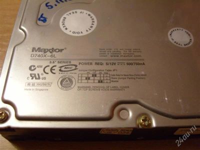 Лот: 1873098. Фото: 1. Жёсткий диск IDE MAXTOR D740X-6L... Жёсткие диски (HDD)