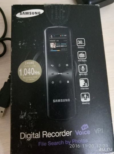 Лот: 9435615. Фото: 1. Диктофон Samsung YP-VP1 4GB. Диктофоны