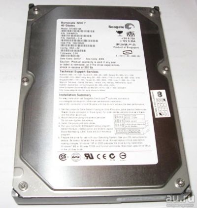 Лот: 14525184. Фото: 1. HDD 40Gb ide Seagate. Жёсткие диски (HDD)