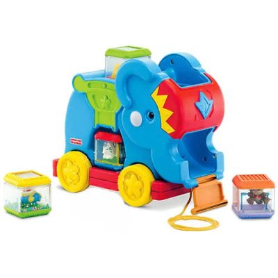 Лот: 7050550. Фото: 1. Fisher Price Слоник с кубиками. Музыкальные