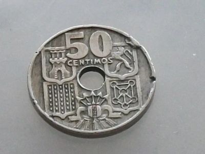 Лот: 16364152. Фото: 1. Монета 50 сентим Испания 1949... Европа