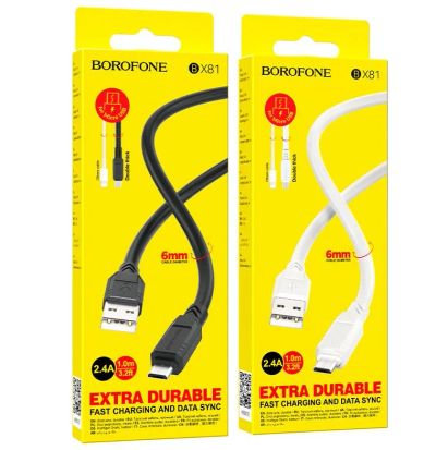 Лот: 19939242. Фото: 1. Кабель micro USB Borofone BX81... Зарядные устройства, блоки питания, адаптеры сетевые для смартфонов