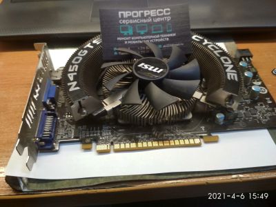Лот: 17442330. Фото: 1. Видеокарта MSI N450GTS Cyclone... Видеокарты
