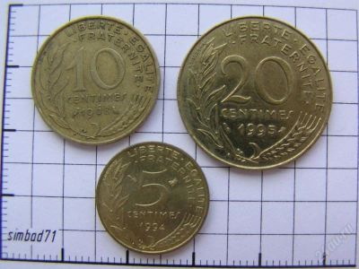 Лот: 873057. Фото: 1. Набор монет Франции (1968-1995... Европа
