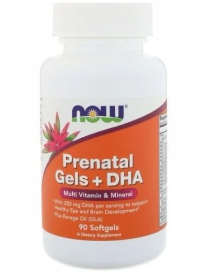 Лот: 18819829. Фото: 1. NOW PRE-NATAL GELS+DHA Multi Vitamin... Спортивное питание, витамины