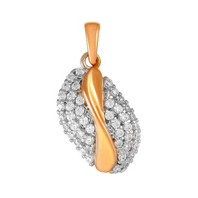 Лот: 23901372. Фото: 1. Подвеска TALANT из золота с фианитами. Кулоны, подвески