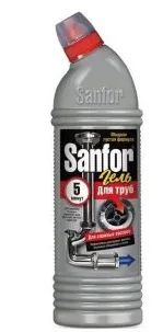Лот: 21009037. Фото: 1. Средство Sanfor для чистки труб... Бытовая химия
