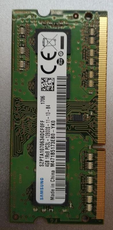 Лот: 11421036. Фото: 1. DDR3L SO DIMM для ноутбука 4GB... Оперативная память