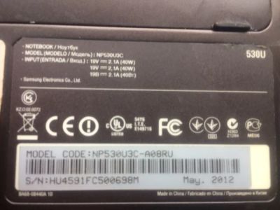 Лот: 11001540. Фото: 1. Ультрабук Samsung NP-530U3C-A08RU. Ноутбуки