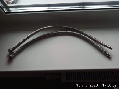 Лот: 15841491. Фото: 1. Подводка гибкая 50 см на 1/2. Фитинги, подводка
