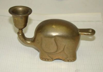 Лот: 15666911. Фото: 1. Подсвечник Слон (N190). Другое (антиквариат)