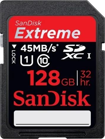 Лот: 3351777. Фото: 1. SanDisk SDXC 128GB Class 10 Extreme... Карты памяти