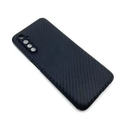 Лот: 21511646. Фото: 1. Чехол Realme 6 Черный Карбон Pixel... Чехлы, бамперы