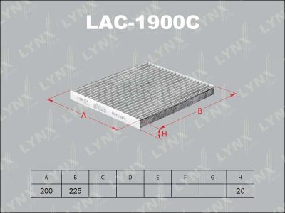 Лот: 13357131. Фото: 1. Lynx LAC-1900C Салонный фильтр. Расходные материалы