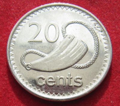 Лот: 18968503. Фото: 1. Фиджи 20 центов, 2009 г. Остальные страны