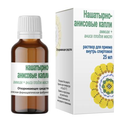 Лот: 23713801. Фото: 1. Нашатырно-анисовые капли 25мл. Лекарства