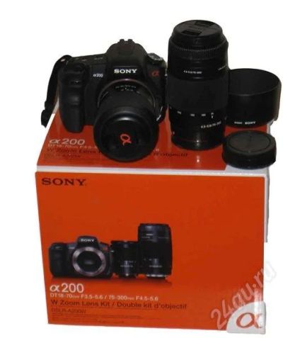 Лот: 432958. Фото: 1. SONY DSLR-A200 kit 18-70, 70-300. Цифровые зеркальные