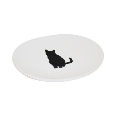 Лот: 10406488. Фото: 1. Миска trixie кошка белая керамическая... Миски, лотки, наполнители