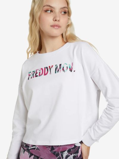 Лот: 22416270. Фото: 1. Свитшот женский Freddy, Белый. Другое (спортивная одежда)