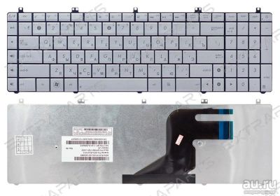Лот: 15962157. Фото: 1. Клавиатура ASUS N55 (RU) серебро... Клавиатуры для ноутбуков