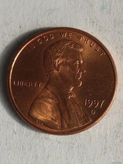 Лот: 13391570. Фото: 1. 1 цент 1997. Америка