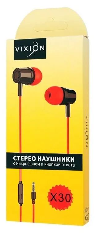Лот: 16604535. Фото: 1. Наушники проводные вакуумные Vixion... Наушники, гарнитуры