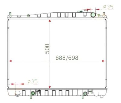Лот: 3741621. Фото: 1. Радиатор nissan terrano/pathfinder... Двигатель и элементы двигателя