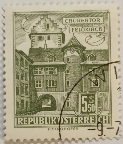 Лот: 25336201. Фото: 1. Марки_Австрии, 5,50 öS - Австрийский... Марки