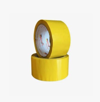 Лот: 25728841. Фото: 1. Скотч 48мм*50м желтый. Клеи, герметики, пена монтажная, клейкие ленты