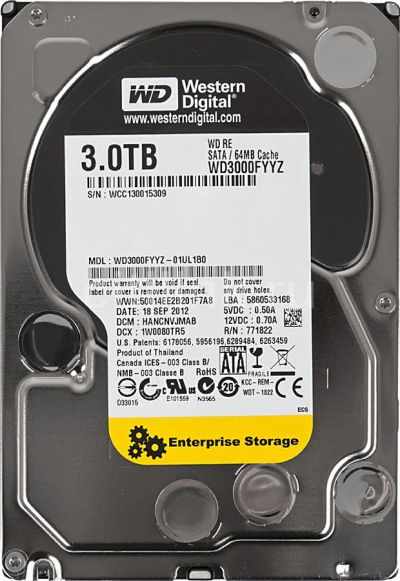 Лот: 19068698. Фото: 1. 3ТБ Жесткий диск Western Digital... Жёсткие диски (HDD)