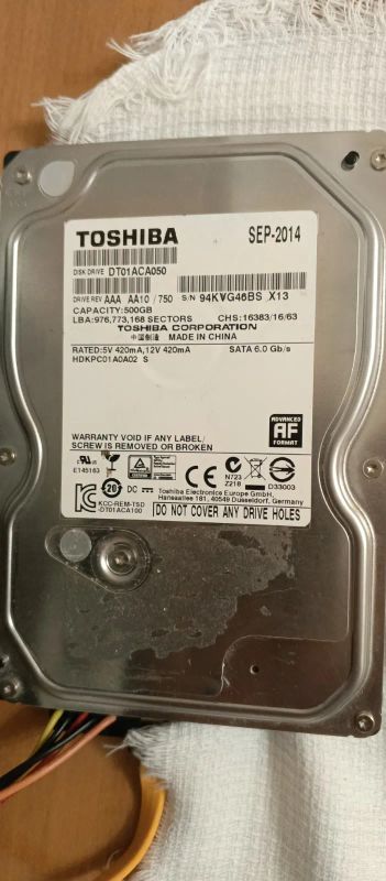 Лот: 10616706. Фото: 1. TOSHiBA HDD 3,5", sata-3, 6.0... Жёсткие диски