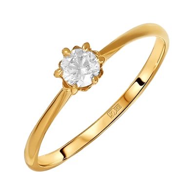 Лот: 23896033. Фото: 1. Кольцо TALANT из золота с бриллиантом. Кольца, перстни