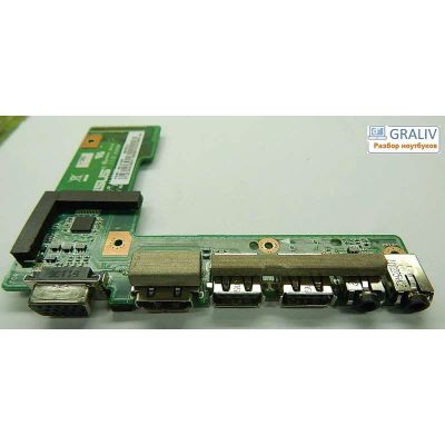 Лот: 9145380. Фото: 1. Плата USB разъемов Asus A52J 60-NXLD1000. Платы расширения, контроллеры, доп. порты