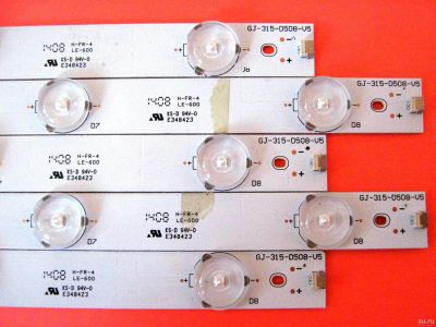 Лот: 12036296. Фото: 1. GJ-315-D508-V5 , Led string tv... Запчасти для телевизоров, видеотехники, аудиотехники