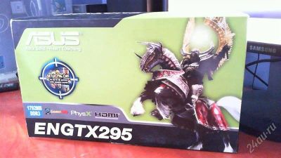 Лот: 758380. Фото: 1. Asus ENGTX295. Видеокарты