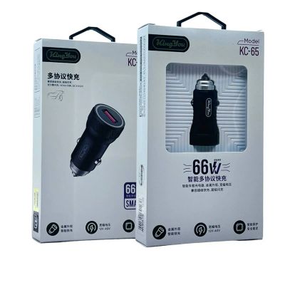 Лот: 22169776. Фото: 1. АЗУ KING YOU USB-A KC65 66W Black. Зарядные устройства, блоки питания, адаптеры сетевые для смартфонов