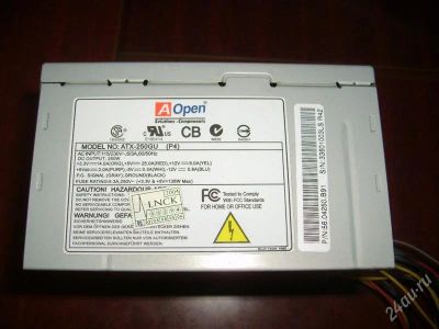 Лот: 2145143. Фото: 1. Блок питания AOpen 250W 20+4pin... Корпуса, блоки питания