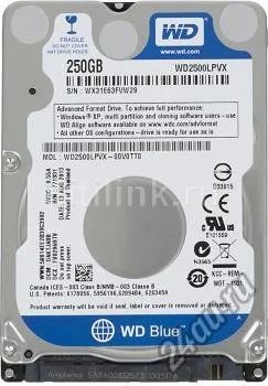 Лот: 5062386. Фото: 1. Жесткий диск 250Gb Western Digital... Жёсткие диски (HDD)