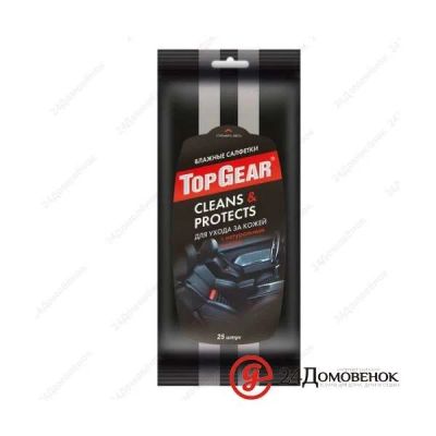 Лот: 12756574. Фото: 1. Влажные салфетки "TOP Gear" CLEANS... Другое (оснащение, оборудование, аксессуары)