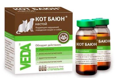 Лот: 10887553. Фото: 1. Кот Баюн настой, упаковка 3 флакона... Косметика для животных