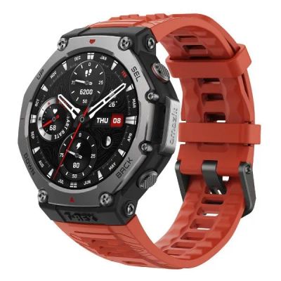Лот: 24432383. Фото: 1. Смарт-часы Amazfit T-Rex 3 Lava... Смарт-часы, фитнес-браслеты, аксессуары