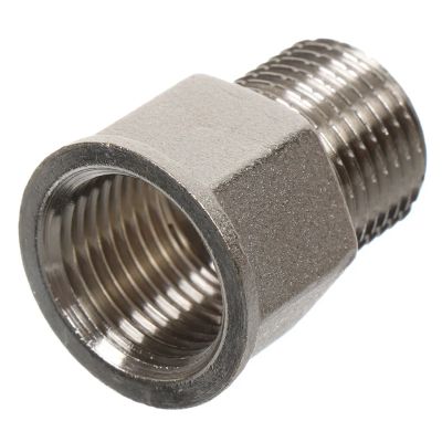 Лот: 24096315. Фото: 1. Переходник 1/2''х1/2'', ш-г, никель... Фитинги, подводка