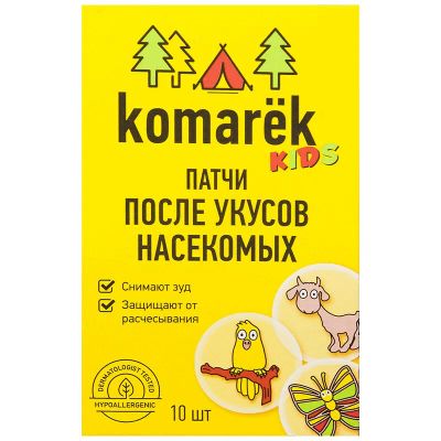 Лот: 23720735. Фото: 1. Комарёк Кидс Патчи после укусов... Лекарства
