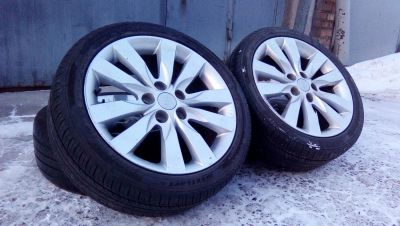 Лот: 11086824. Фото: 1. Комплект летних колес R17 5х114... Шины на дисках