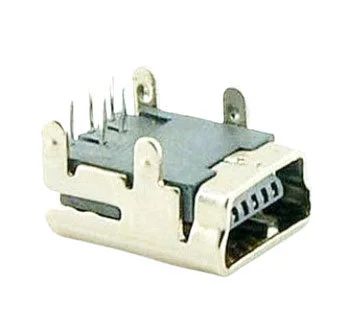 Лот: 17513779. Фото: 1. Гнездо mini USB 5 pin 90° на плату. Разъёмы
