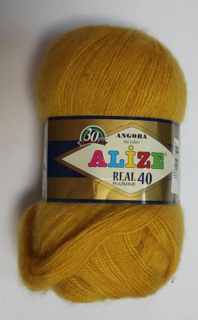 Лот: 11187221. Фото: 1. Пряжа Alize Angora Real 40%шерсть... Ткани, нитки, пряжа