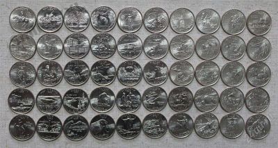 Лот: 2599897. Фото: 1. Набор монет США 50 штатов Америки... Америка