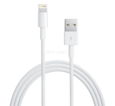 Лот: 10907216. Фото: 1. Шнур iPhone 5 - USB 1м (белый). Дата-кабели, переходники