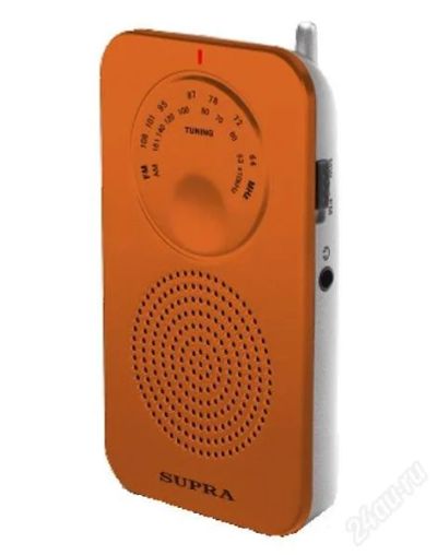 Лот: 2556754. Фото: 1. Радиоприемник SUPRA ST-106 orange... Тюнеры, радиоприёмники